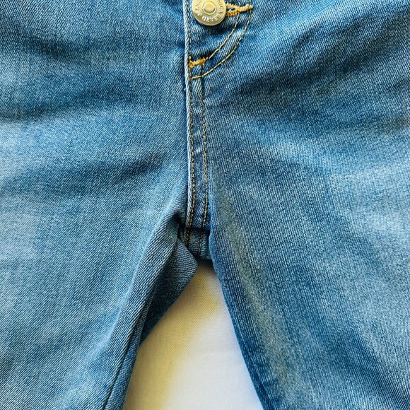 Veronica Beard Jeans Debbie 10" Skinny Women's 26/2 Grotto Tuxedo Stripe Button - Picture 3 of 15